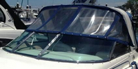 Sea Ray® 280 Sun Sport Arch Arch-Side-Curtains-OEM-G2™ Pair Factory Arch SIDE CURTAINS (Port and Starboard) that connect to the Arch, side Windshield and back edge of front Visor (not included) when the Visor (front Eisenglass) is connected directly to the Radar Arch (no Bimini in front), OEM (Original Equipment Manufacturer)
