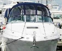 Sea Ray® 280 Sundancer Bimini-Visor-OEM-G2.5™ Factory Front VISOR Eisenglass Window Set (typ. 3 front panels, but 1 or 2 on some boats) zips between front of OEM Bimini-Top (not included) and Windshield (NO Side-Curtains, sold separately), OEM (Original Equipment Manufacturer)