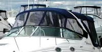 Photo of Sea Ray 280 Sundancer, 2002: Bimini Top, Bimini Visor, Bimini Side Curtains, Sunshade, Camper Top, Camper Top, Side Curtains, Camper Top Aft Curtain, viewed from Port Front 