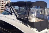 Sea Ray® 280 Sundancer Camper-Top-Aft-Curtain-OEM-G7™ Factory Camper AFT CURTAIN with clear Eisenglass windows zips to back of OEM Camper Top and Side Curtains (not included) and connects to Transom, OEM (Original Equipment Manufacturer)