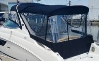Sea Ray® 280 Sundancer Camper-Top-Side-Curtains-OEM-G6™ Pair Factory Camper SIDE CURTAINS (Port and Starboard sides) with Eisenglass windows zip to OEM Camper Top and Aft Curtain (not included), OEM (Original Equipment Manufacturer)