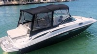 Photo of Sea Ray 280 Sundeck No Tower, 2012: Bimini Top, Visor, Side Curtains, Camper Top and Side Curtains, viewed from Starboard Rear 