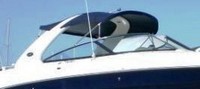 Sea Ray® 290 SLX Arch Bimini-Top-Canvas-Frame-Zippered-Seamark-OEM-G2™ Factory BIMINI-TOP CANVAS on FRAME with Zippers for OEM front Visor and Curtains (not included) with Mounting Hardware (no boot cover) (this Bimini-Top may have been SeaMark(r) vinyl-lined Sunbrella(r) prior to 2008 through 2018, now they are Sunbrella(r) to avoid mold issues), OEM (Original Equipment Manufacturer)