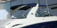 Sea Ray® 290 SLX Arch Sunshade-Top-Canvas-Frame-SS-Seamark-OEM-G4™ Factory SUNSHADE CANVAS and FRAME (behind Radar Arch) with Mounting Hardware, OEM (Original Equipment Manufacturer) (Sunshade-Tops may have been SeaMark(r) vinyl-lined Sunbrella(r) prior to 2008 through 2018, now they are Sunbrella(r) to avoid mold issues