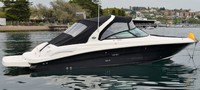 Photo of Sea Ray 290 SLX Arch, 2007: Bimini Top, Visor, Side Curtains, Aft Sunshade Top, Sunshade Enclosure Curtains, viewed from Starboard Side 