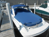 Sea Ray® 290 Sun Sport Arch Cockpit-Cover-OEM-G4™ Factory Snap-On COCKPIT-COVER with Adjustable Support Pole(s) fitting into reinforced Snap(s) or Grommet(s), OEM (Original Equipment Manufacturer)