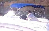 Photo of Sea Ray 290 Sun Sport NO Arch, 2002: Bimini Top, viewed from Port Rear 