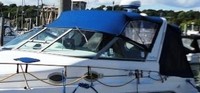 Sea Ray® 290 Sundancer Arch Camper-Top-Aft-Curtain-OEM-G1™ Factory Camper AFT CURTAIN with clear Eisenglass windows zips to back of OEM Camper Top and Side Curtains (not included) and connects to Transom, OEM (Original Equipment Manufacturer)
