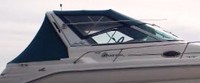 Photo of Sea Ray 290 Sundancer Arch, 1995: Convertible Top, Side Curtains Convertible Aft Curtain, viewed from Starboard Side 