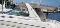 Photo of Sea Ray 290 Sundancer, 1998: Bimini Top, Visor, Side Curtains, Sunshade and Camper Tops, viewed from Port Side 