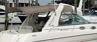 Photo of Sea Ray 290 Sundancer, 1998: Bimini Top, Visor, Side Curtains, Sunshade and Camper Tops, viewed from Starboard Rear 