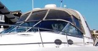 Sea Ray® 290 Sundancer Bimini-Top-Canvas-Zippered-Seamark-OEM-G1™ Factory Bimini Replacement CANVAS (NO frame) with Zippers for OEM front Visor and Curtains (Not included), OEM (Original Equipment Manufacturer)