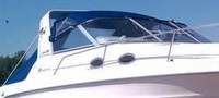 Photo of Sea Ray 300 Sundancer, 1994: Convertible Top, Side and Aft Curtains, viewed from Starboard Front 