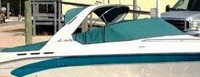 Photo of Sea Ray 310 Sun Sport Arch, 1995: Sunshade Top, Cockpit Cover, viewed from Starboard Front 