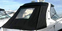 Photo of Sea Ray 320 Sundancer, 2006: Bimini Top, Bimini Visor, Bimini Side Curtains, Sunshade, Sunshade Enclosure Curtains, viewed from Starboard Rear 