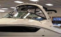Photo of Sea Ray 330 Sundancer, 2014: Hard-Top, Visor, Side Curtains, Sunshade Top, Camper Top in Boot, viewed from Port Front 
