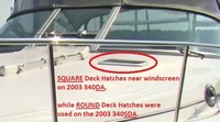 Photo of Sea Ray 340 Sundancer DA, 2003: Square Deck Hatches Used on 340DA 