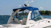 Sea Ray® 340 Sundancer SDA Sunshade-Top-Canvas-Frame-SS-Seamark-OEM-G4™ Factory SUNSHADE CANVAS and FRAME (behind Radar Arch) with Mounting Hardware, OEM (Original Equipment Manufacturer) (Sunshade-Tops may have been SeaMark(r) vinyl-lined Sunbrella(r) prior to 2008 through 2018, now they are Sunbrella(r) to avoid mold issues