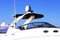 Photo of Sea Ray 340 Sundancer Soft Top, 2006: Soft Bimini Top Soft Sunshade Top, viewed from Starboard Side 