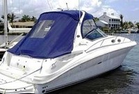 Sea Ray® 355 Sundancer Bimini-Valance-SeaMark-OEM-G3™ Factory Bimini VALANCE (Zipper strip to Arch) joins the OEM Bimini-Top (not included) and Side-Curtains (not included) to the Front of the Radar Arch, factory OEM (Original Equipment Manufacturer)