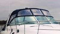 Photo of Sea Ray 410 Express Cruiser, 2001: Bimini Top, Visor, Side Curtains, viewed from Starboard Front 