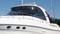 Sea Ray® 500 Sundancer Hard-Top-Aft-Curtain-Strata-OEM-B3™ Factory Hard Top AFT CURTAIN connects from Hard-Top to Transom, typically with Strataglass(r) window(s), OEM (Original Equipment Manufacturer)