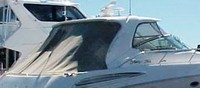 Photo of Sea Ray 510 Sundancer Hard-Top, 2001: Hard-Top, Visor, Side and Aft Curtains, viewed from Starboard Rear 