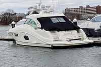 Photo of Sea Ray 55 Sundancer, 2008: Hard-Top Aft Curtain with 2 optional Windows, viewed from Port Rear 