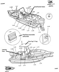 Photo of Sea Ray Laguna 21CC, 1993-1994: 2 parts manual Canvas drawing Console Seats T-Top 