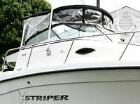 SeaSwirl® Striper 2101WA Bimini-Connector-OEM-T1™ Factory Front BIMINI CONNECTOR Eisenglass Window Set (also called Windscreen, typically 3 front panels, but 1 or 2 on some boats) zips between Bimini-Top (not included) and Windshield. (NO Bimini-Top OR Side-Curtains, sold separately), OEM (Original Equipment Manufacturer)