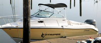 SeaSwirl® Striper 2101WA Bimini-Top-Canvas-Zippered-Seamark-OEM-T2™ Factory Bimini CANVAS (no frame) with Zippers for OEM front Connector and Curtains (not included), SeaMark(r) vinyl-lined Sunbrella(r) fabric, OEM (Original Equipment Manufacturer)