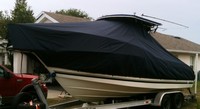SeaSwirl® Striper 2301CC T-Top-Boat-Cover-Elite™ Custom fit TTopCover(tm) (Elite(r) Top Notch(tm) 9oz./sq.yd. fabric) attaches beneath factory installed T-Top or Hard-Top to cover boat and motors