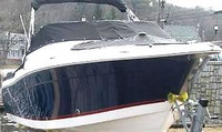 Photo of Seaswirl Striper 2101DC, 2009: Bimini Top in Boot, Bow Cover Cockpit Cover, viewed from Starboard Front 
