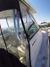 Photo of Seaswirl Striper 2301WA, 2005: Hard-Top, Side Curtains, Aft-Drop-Curtain, viewed from Starboard Rear 