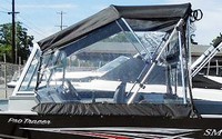 Photo of Smoker Craft 162 Tracer, 2012: Convertible Top Convertible, Side and Aft Curtains Black Polyester, viewed from Port Side 