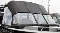 Photo of Smoker Craft 172 Osprey, 2015: Convertible Top Convertible, Side and Aft Curtains Black Polyester, viewed from Starboard Front 