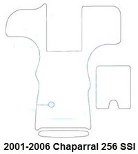 Carpet-Set_Snap-In-Carpet_CHPL265SSI01-06™SKU# CHPL265SSI01-06, (3)piece Snap-In Marine Carpet Mat Set (3 Cockpit, 0 Cabin) for Chaparral 265 SSI (2001-2006). Custom fit mat(s) offered in Marine Carpet (Berber, Cut Pile or Marine Tuft with AquaLoc(tm) or HydraBak(tm) backing) OR Marine Weave Vinyl (with thick Vinyl backing) (these backings do NOT degrade like some factory OEM black rubber backing), durable Sunbrella(r) edge binding and Stainless Steel Snaps