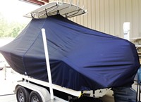 Photo of Tidewater® 216CC 20xx T-Top Boat-Cover, viewed from Port Rear 