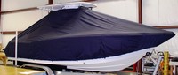 Photo of Tidewater® 230LXF 20xx T-Top Boat-Cover, viewed from Starboard Side 