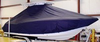 Photo of Tidewater® 232LXF 20xx T-Top Boat-Cover, viewed from Starboard Side 