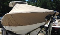 Photo of Tidewater® 280CC 20xx TTopCover™ T-Top boat cover, viewed from Starboard Front 
