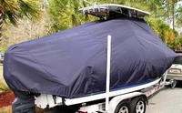 Photo of Triton 225CC 20xx T-Top Boat-Cover, viewed from Starboard Rear 