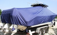 Triton® 351CC T-Top-Boat-Cover-Elite-3099™ Custom fit TTopCover(tm) (Elite(r) Top Notch(tm) 9oz./sq.yd. fabric) attaches beneath factory installed T-Top or Hard-Top to cover boat and motors