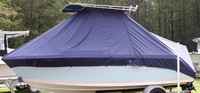 Trophy® 1903 CC T-Top-Boat-Cover-Elite-949™ Custom fit TTopCover(tm) (Elite(r) Top Notch(tm) 9oz./sq.yd. fabric) attaches beneath factory installed T-Top or Hard-Top to cover boat and motors