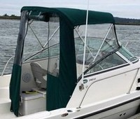 Photo of Trophy 2102 WA, 2008: Bimini Top, Side Curtains, Aft Curtains zipped open, viewed from Starboard Rear 