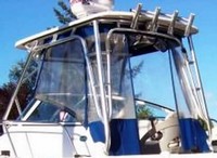 Trophy® 2152 WA Hard-Top-Aft-Drop-Curtain-OEM-T2™ Factory AFT DROP CURTAIN to floor with Eisenglass window(s) and Zipper Access for boat with Factory Hard-Top, OEM (Original Equipment Manufacturer)