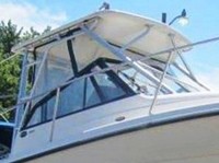 Photo of Trophy 2509 WA, 2003: Hard-Top, Front Connector, Side Curtains, viewed from Starboard Front 
