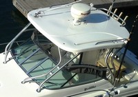 Photo of Wellcraft Coastal 232, 2005: Hard-Top, Front Connector, Side Curtains, viewed from Port Front, Above 