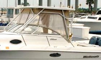 Photo of Wellcraft Coastal 250, 2002: Hard-Top, Connector, Side Curtains, Aft-Drop-Curtain, viewed from Port Side 