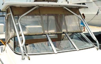 Photo of Wellcraft Coastal 250, 2002: Hard-Top, Connector, Side Curtains, Aft-Drop-Curtain, viewed from Starboard Front 